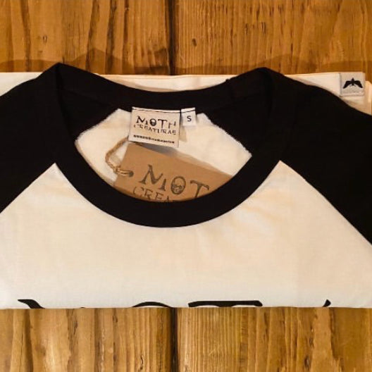 Moth Creaturae 'Classic' Ladies Long Sleeve Baseball T-Shirt
